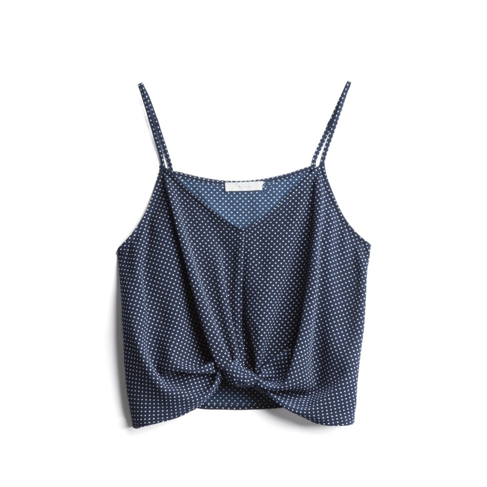 Lush-Devon Knot Front Cami Blouse